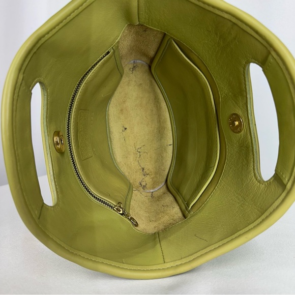 Coach 9993 Lime Green Leather Mini Bucket Shoulder Bag Crossbody Vintage Y2K - Picture 9 of 16